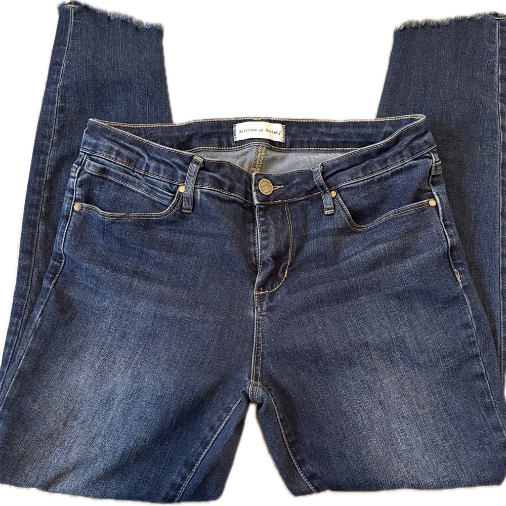 Articles Of Society Dark Blue Ankle Jeans